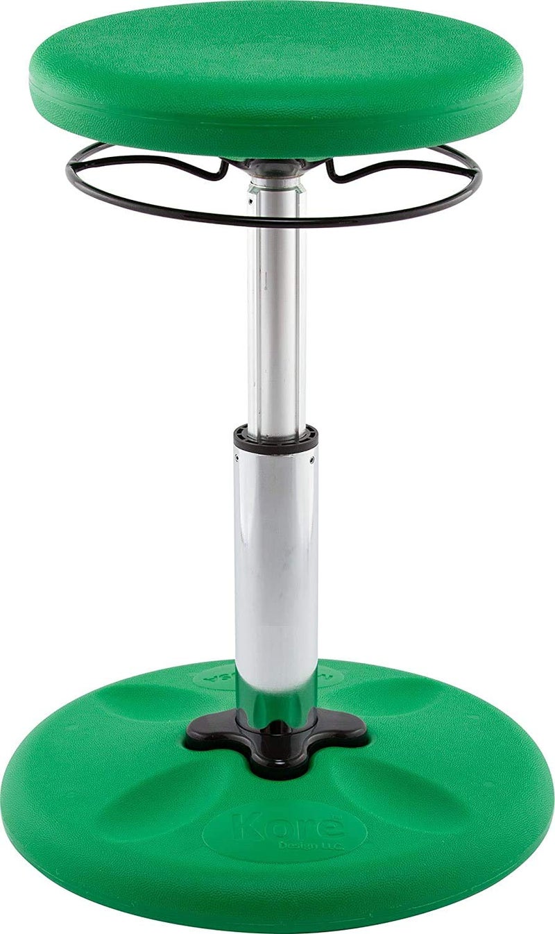 KORE DESIGN LLC KORE DESIGN Adjustable Wobble Stool Chair, Girls + Boys Kid Desk Stools, Ergonomic Small Office Chairs, Flexible Seating for Active Kids, ADD/ADHD, Classroom, Home, Age 6-11, Standard (14-19in), Green - Image 2